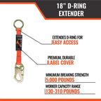 MALTA DYNAMICS 18" D-RING EXTENDER
