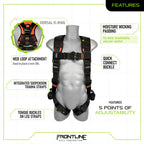 Frontline 110VTB Combat™ Lite Vest Style Harness with Aluminum Hardware and Suspension Trauma Straps