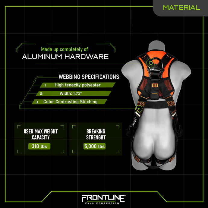 Frontline 110VTB Combat™ Lite Vest Style Harness with Aluminum Hardware and Suspension Trauma Straps
