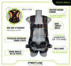 Frontline 110CTB Combat™ Lite Full Body Harness all Aluminum Hardware and Suspension Trauma Straps